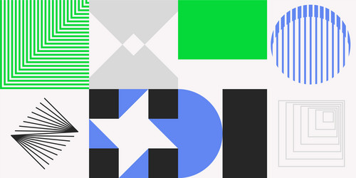 deconstructed abstract pattern design vector image