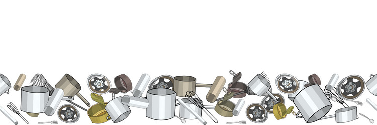 Seamless pattern with sorted metal garbage vector