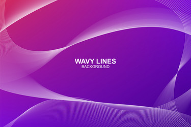 abstract wavy lines on gradient background vector image