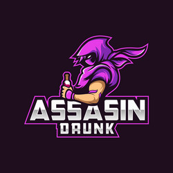 Logo assassin e sport and style vector