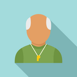 old referee icon flat judge player vector image
