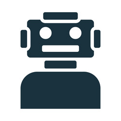 robot showing artificial intelligence machine vector image