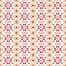 Triangular & Square Red & White Pattern vector