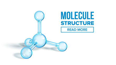 Ammonia molecule structure landing page vector