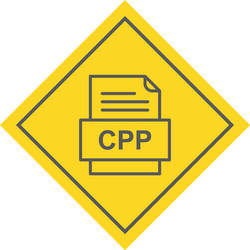 Cpp file document icon vector