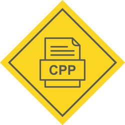 cpp file document icon vector