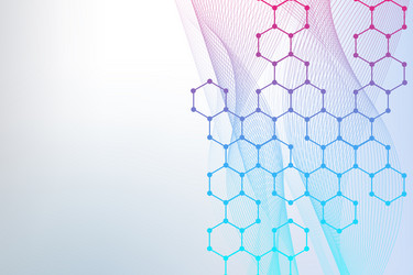 Science network pattern connecting lines and dots vector