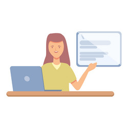 class programming icon cartoon computer vector image