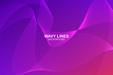 Dynamic Wavy Lines on Gradient Background vector image