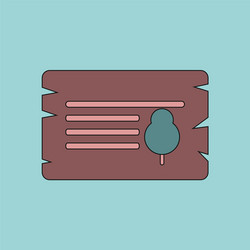 flat icon design collection paper from tree vector