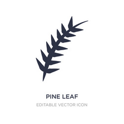 Pine leaf icon on white background simple element vector