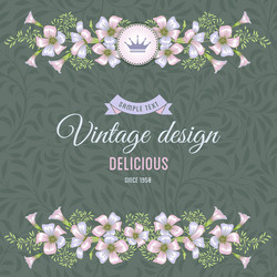 Chalk floral frame Royalty Free Vector Image - VectorStock