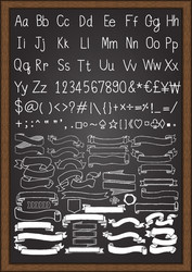 Calligraphy chalkboard design elements Royalty Free Vector