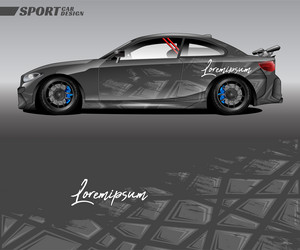 Racing Car Wrap - Textured Speed Vector Image