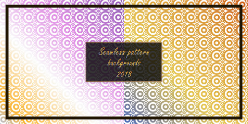 set of seamless patterns repeating geometric vector image