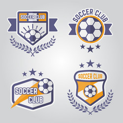soccer isolated emblems or logos part 3 Vector Image