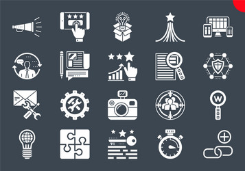 thin line icons set search engine optimization vector