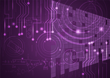 abstract background 5 formulas code vector image