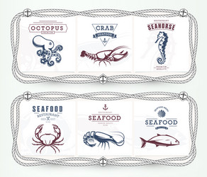 Ocean view with the cloud board blank space Vector Image