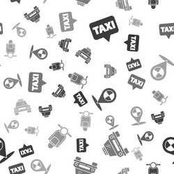 set map pointer with taxi car vector image
