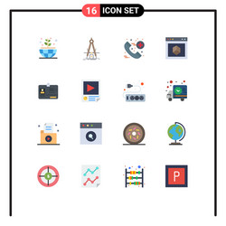 16 universal flat colors set for web and mobile vector image