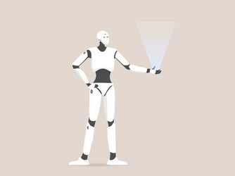 artificial intelligence futuristic robot character vector