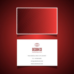 elegant business card design with zig zag pattern vector