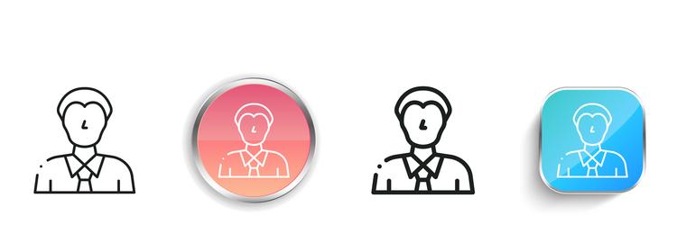 grandfather icon thin linear regular and button vector image
