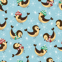 stylish seamless bird pattern vector image