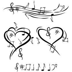 graphic i love music Vector Image
