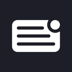 notification from main menu dark mode glyph ui vector image