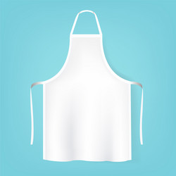 White aprons isolated mint background vector