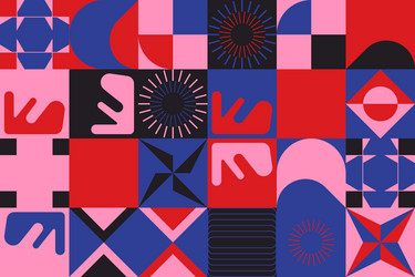 Deconstructed abstract pattern design vector