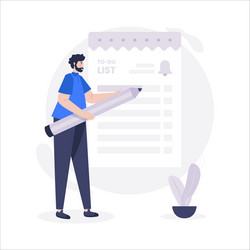 flat design creating personal to do list vector image