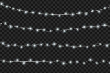 Christmas white lights Royalty Free Vector Image
