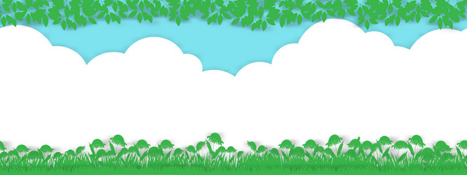 Spring background with rural grass field vector