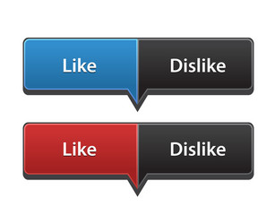 web like and dislike buttons for website or app vector image