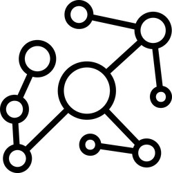 knowledge graph linear style icon design vector image