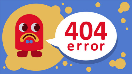 Error 404 page internet problem or web vector