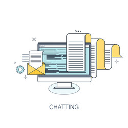 flat computing background vector image