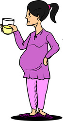 Pregnant woman vector