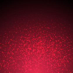 red triangle connection abstract background vector image