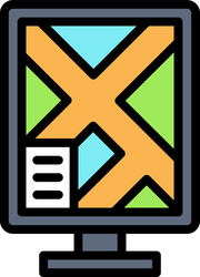 map signboard icon location and navigation vector
