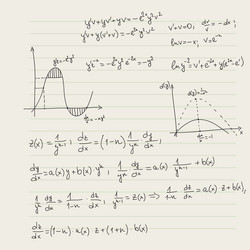 pattern with mathematical formulas vector