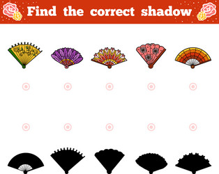 Find correct shadow game for children set Vector Image