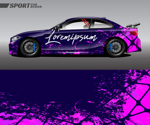 Racing Car Wrap - Textured Speed Vector Image