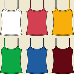 Singlet Template - Colorful Apparel Vector Image