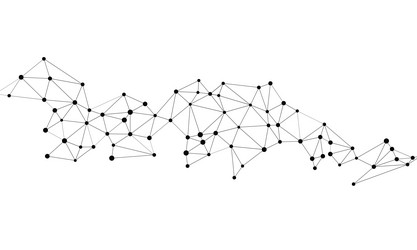 Abstract Low Poly Internet Connection vector