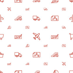 Commercial icons pattern seamless white background vector