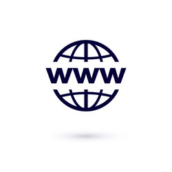 WWW Globe Icon - Web Technology vector image
